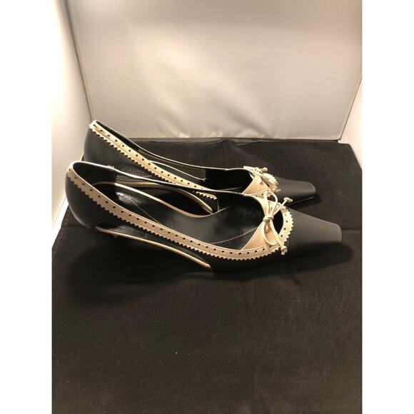 Kate Spade Two Tone Square Toe Oxford Style Heels - Picture 9 of 13